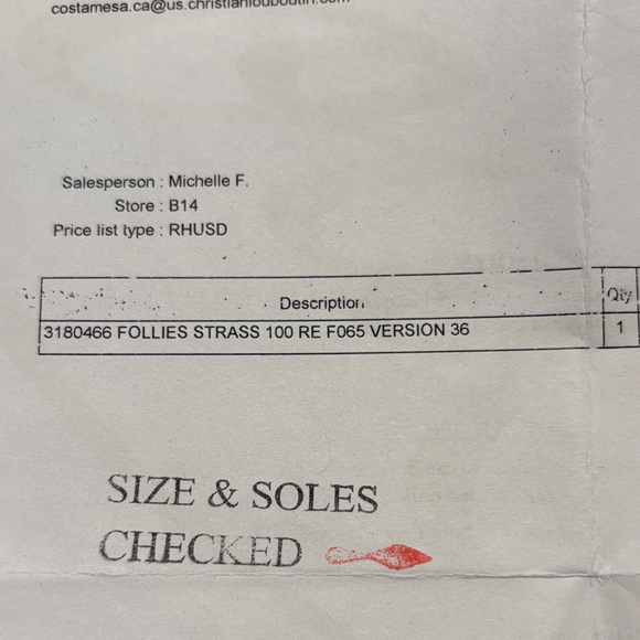 Christian Louboutin Follies Strass 100 RE F065 - Picture 8 of 11